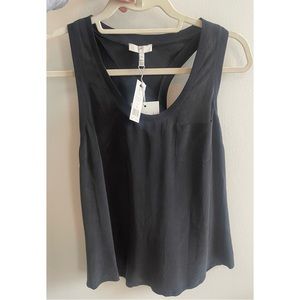 NWT Joie Silk Alicia Sleeveless Top , Black, Size XS